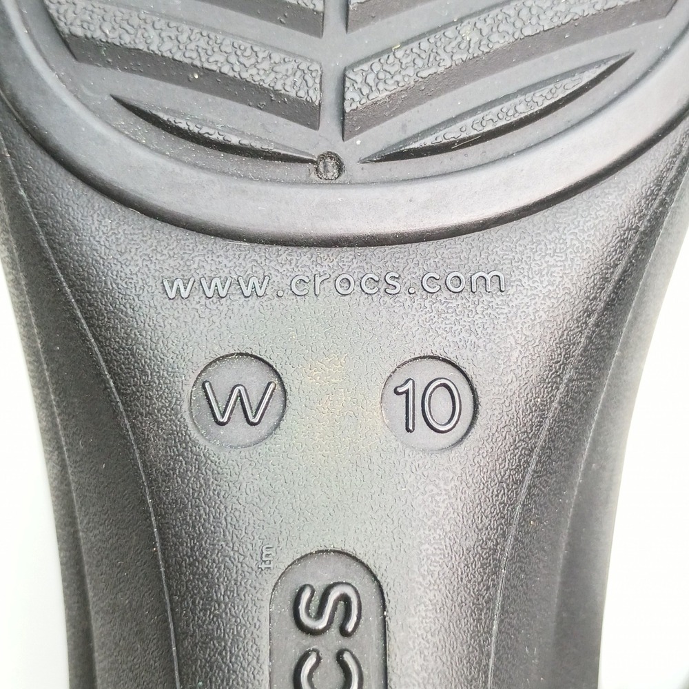 Crocs Lina Wedge Pumps Womens 10 Black Dual Comfort Round Toe Shoes J4 - Picture 9 of 9